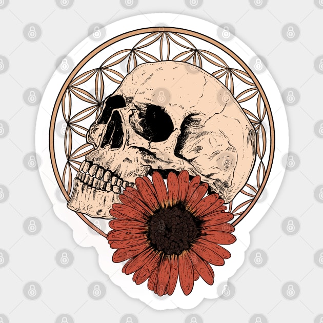 Macabre Alternative Gothic Aesthetic Skull Streetwear Sticker by DRIPCRIME Y2K